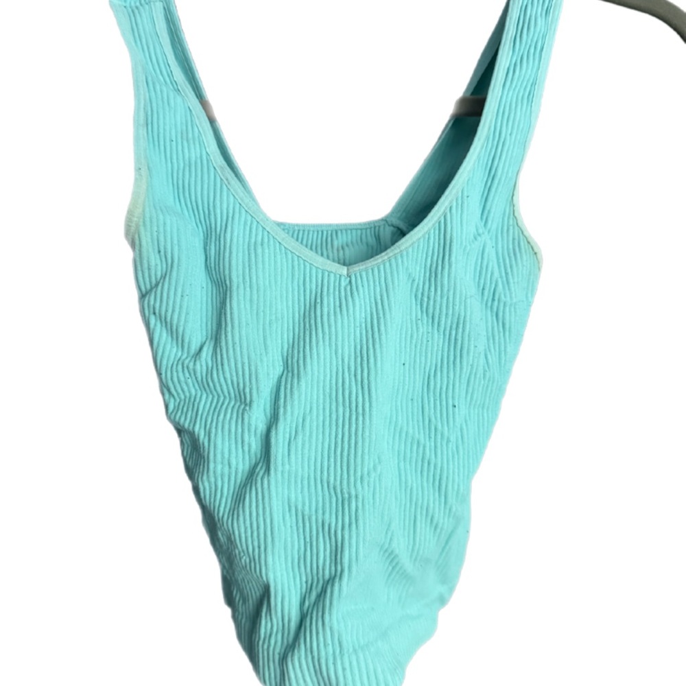 Altard State Teal Ribbed Tank Top